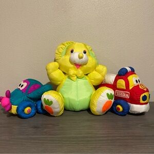 Lot of 3 90s vintage puffalump plushies. Sleek ASMR material nostalgic.